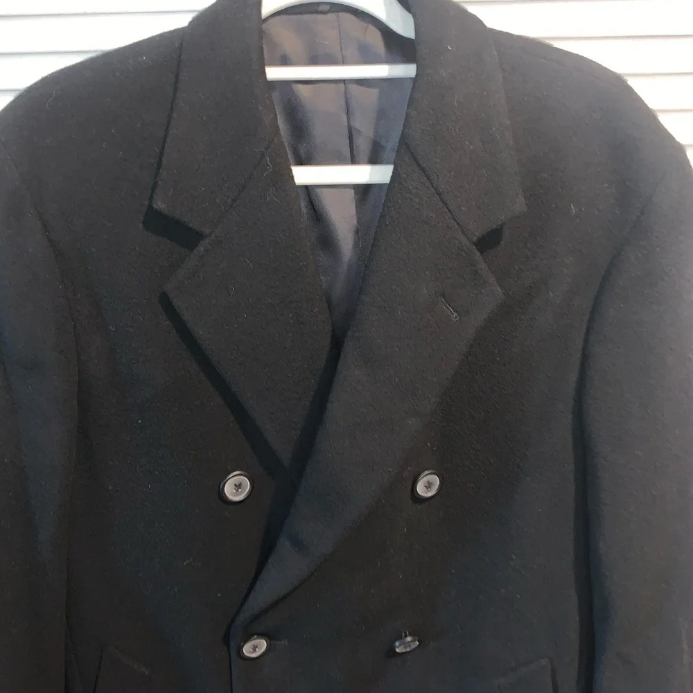 London Fog Vintage Wool Double breasted Men’s long Coat 38S - Picture 5 of 15